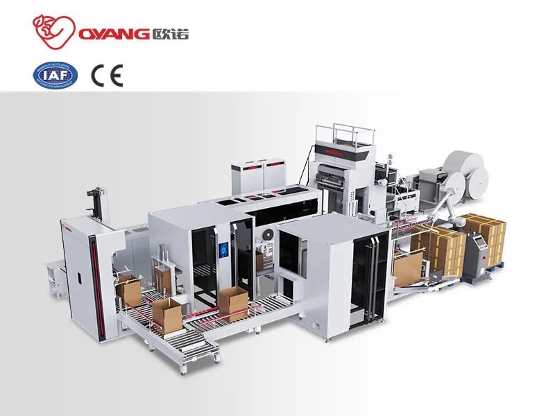 OYANG Machinery Tech17 260S AIA Intelligent Automation Paper Bag Production Shopping Paper Bag Making Machine